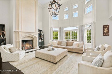 Two story family room