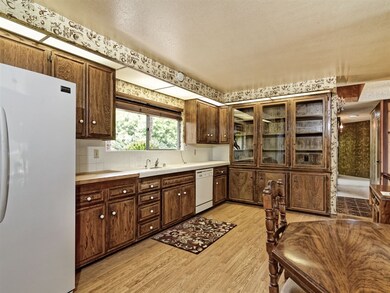 Extra large kitchen with china hutch.