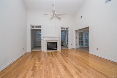 Great Room, gas fireplace, french doors to Florida