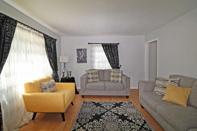 Living Room with wood laminate floor
