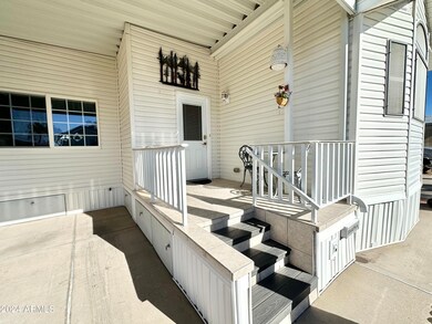STEPS UP TO TILED DECK