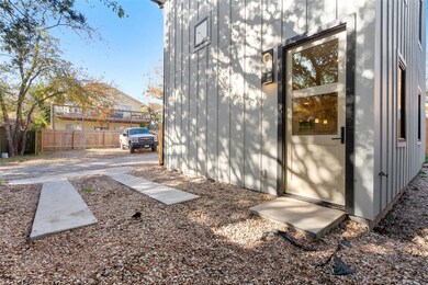 View of home's exterior featuring board and batte