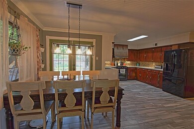 View from living room into the kitchen.