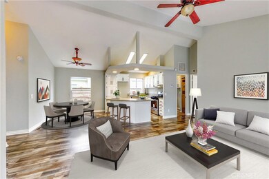 Living Room/Dining Area - Virtually Staged Photo