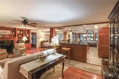 The main living area has an open layout combining 
