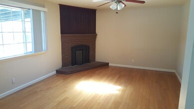 Living room with real wood flooring