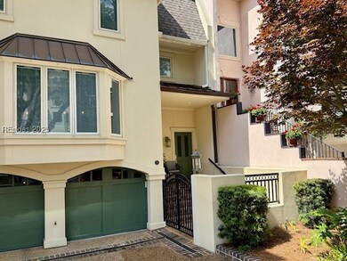 9 Genoa Court in Sea Pines, private courtyard entr