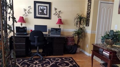 This is the dining room being used as a home offic
