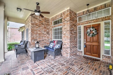 Such an inviting front porch. This home also has a