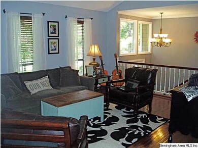 great room with hardwoods