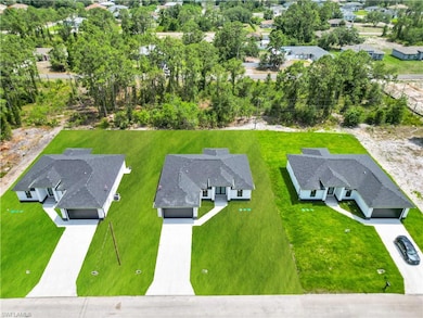 Aerial perspective of suburban area
