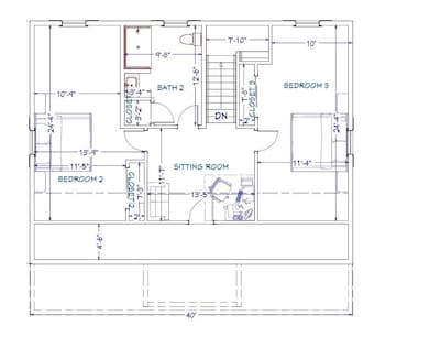 Spacious 2nd floor bedrooms and office/study