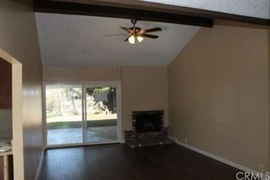 Living room with vaulted ceiling