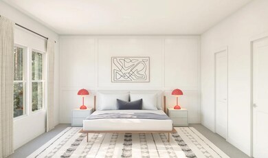 Primary suite with feature wall