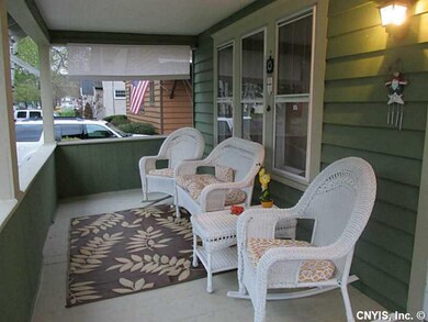 Exterior Front. Covered front porch for additional