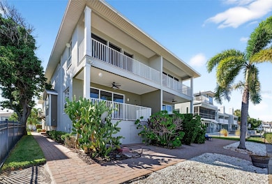 Two covered balconies with intercoastal water views