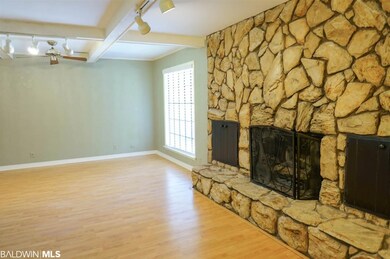 Beautiful gas log fireplace