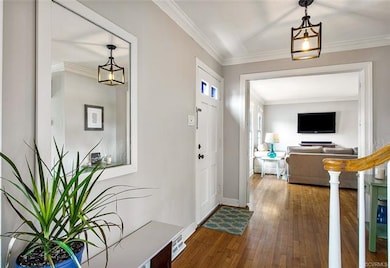 View into the formal living from from the foyer st