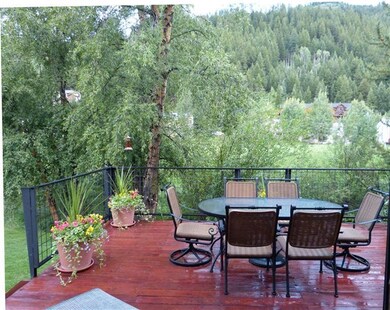 large creekside deck with great views to
