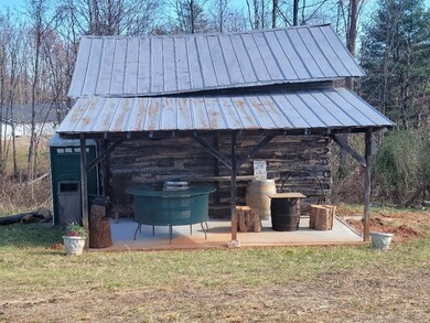 Log shed.