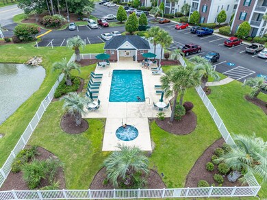Bird's eye view of a pool