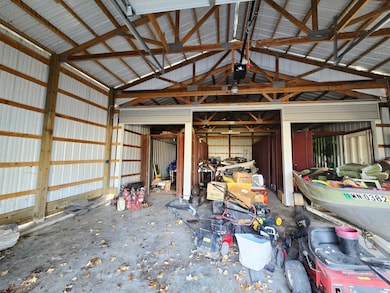 Interior of pole building