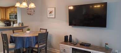 Dining room featuring an inviting chandelier