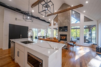 Light and Bright living and kitchen areas featurin