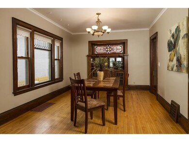 Spacious dining room with gorgeous built-in buffet