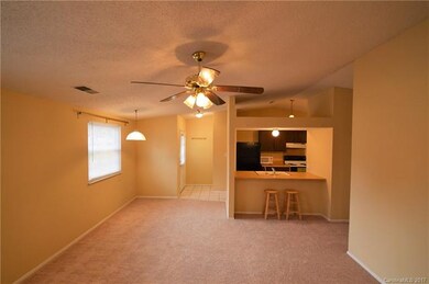 Vaulted ceilings, all new carpet, tile foyer, open