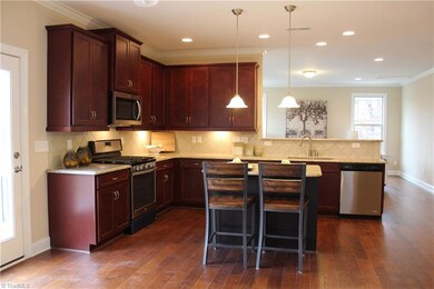 Kitchen with upgraded Marsh cabinets