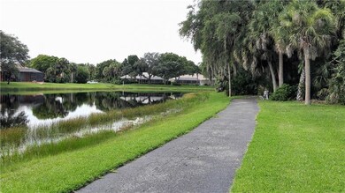 Walking trail along lake