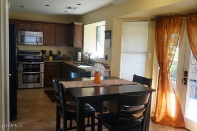Kitchen with french doors to patio