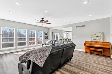 Back wall of windows allow for tons of natural lig