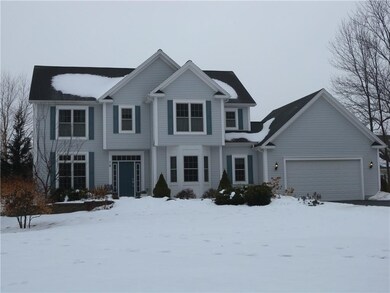 This winter view shows how pleasant the home looks