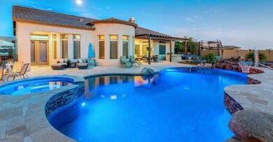 Pool-Spa Dusk view