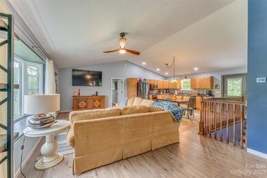 Open living area & kitchen/dining.