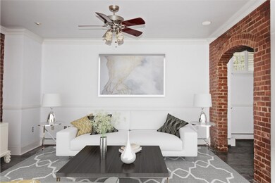 Virtually staged living room.