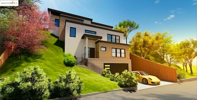 Rear view of house featuring stucco siding, a garage, and driveway
