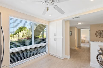 Area for a small table under the window.  Large pa