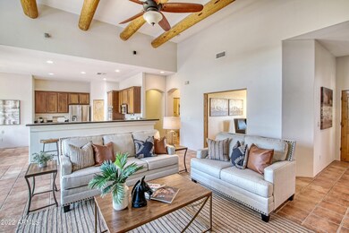 Great room with 12 ft ceilings