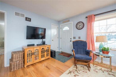 The tiled entryway has a convenient...