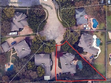 Oversized cul-de-sac lot with luxurious pool and fabulous canopy of trees.