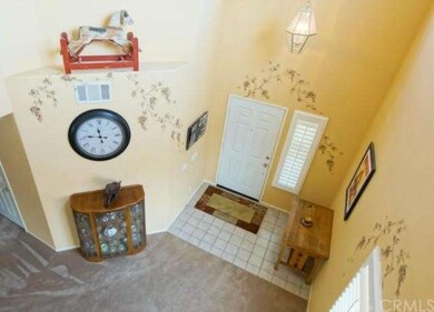 High Foyer Ceiling and Custom Wall Mural Artwork c