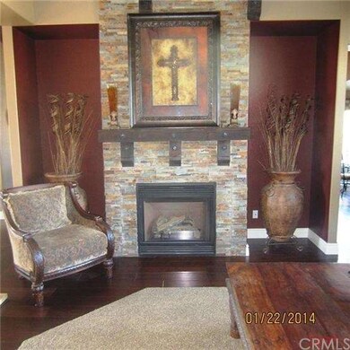 Living room fireplace.