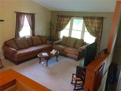 Natural wood and easy care carpets in this open sp
