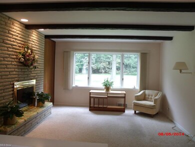 View from the dining room, the family room is larg