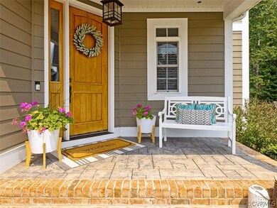 Stamped Concrete Front Porch Entrance