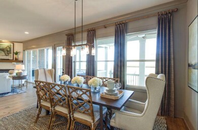 Dining room- same color walls and lights as model shown here. 