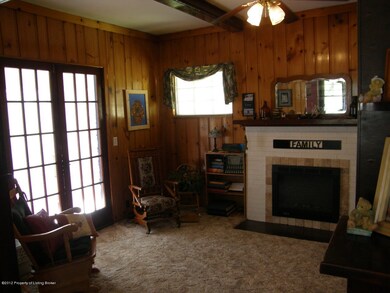 Fireplace with French Dooors